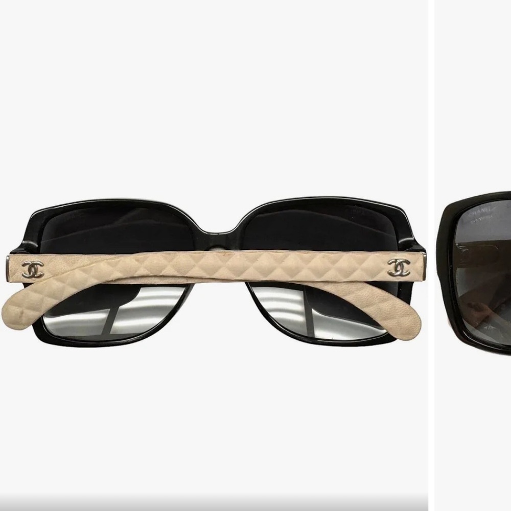 Chanel quilted leather frame sunglasses